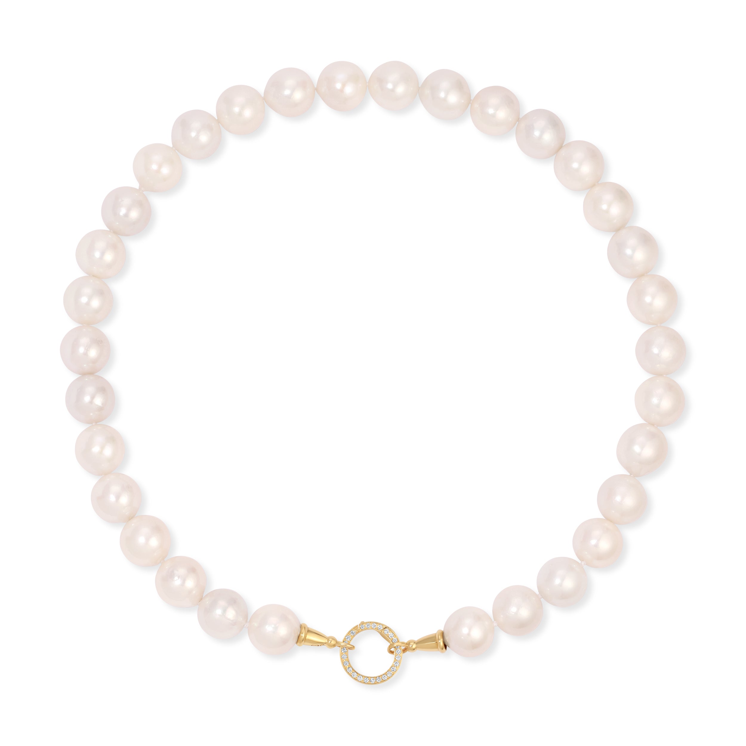 Pearl Charm Chain with Diamond Clasp