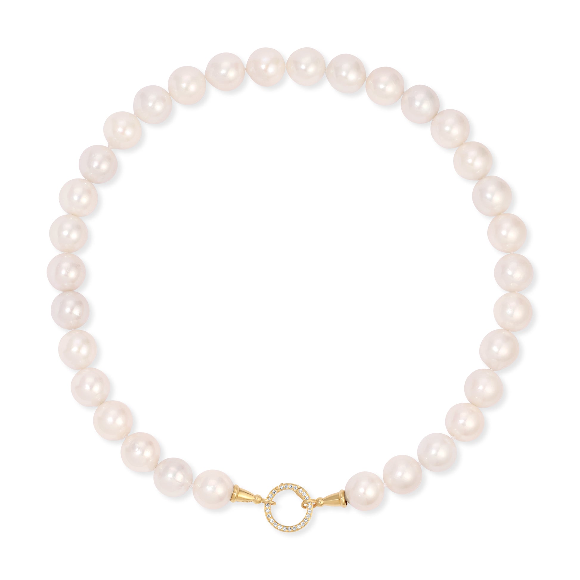 Pearl Charm Chain with Diamond Clasp