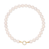 Pearl Charm Chain with Diamond Clasp