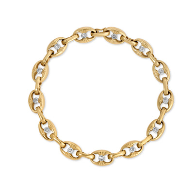 Nautical Chain Bracelet with Diamonds