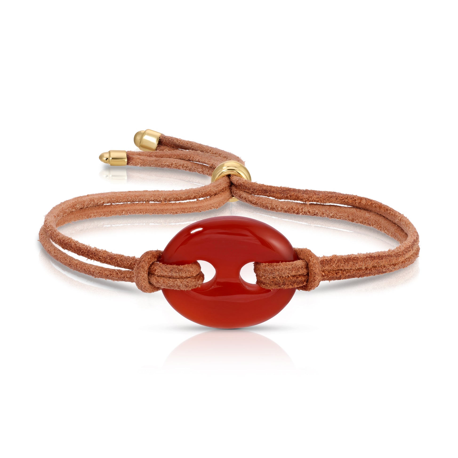 Mariner Link on Leather Bracelet