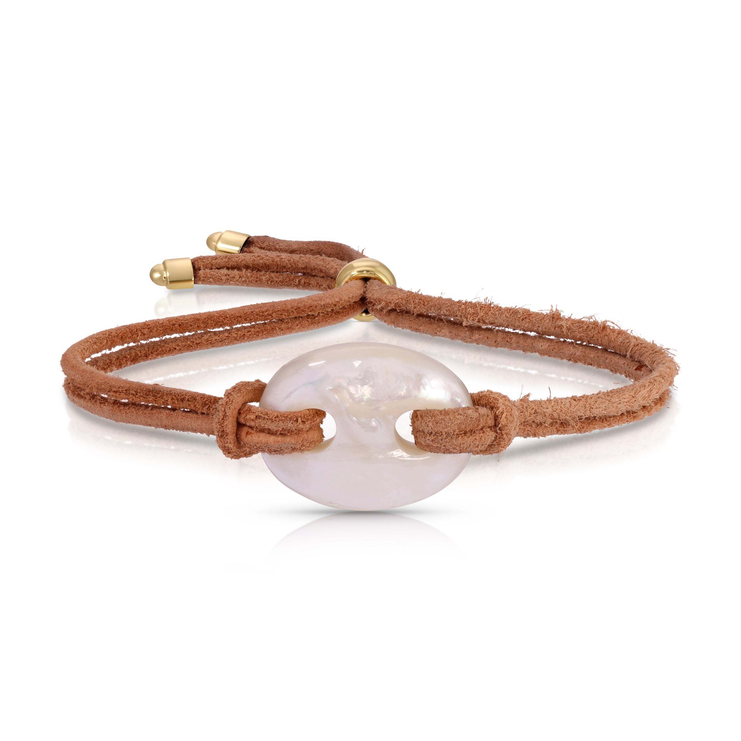 Mariner Link on Leather Bracelet
