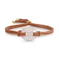 Mariner Link on Leather Bracelet