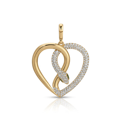 Snake Heart Charm