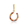 Rainbow Sapphire Horseshoe Charm