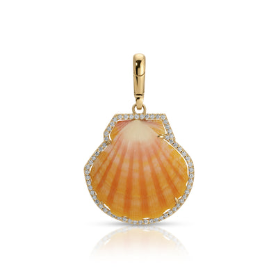 Shell In Diamond Frame Charm