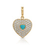 Palm Heart with Turquoise Charm
