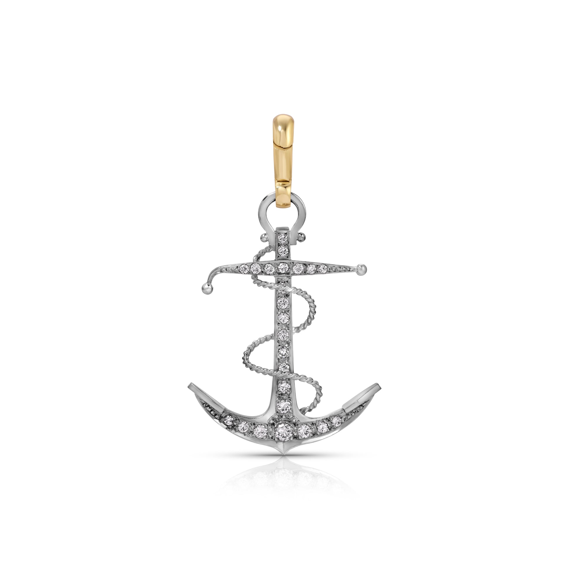Diamond Anchor Charm