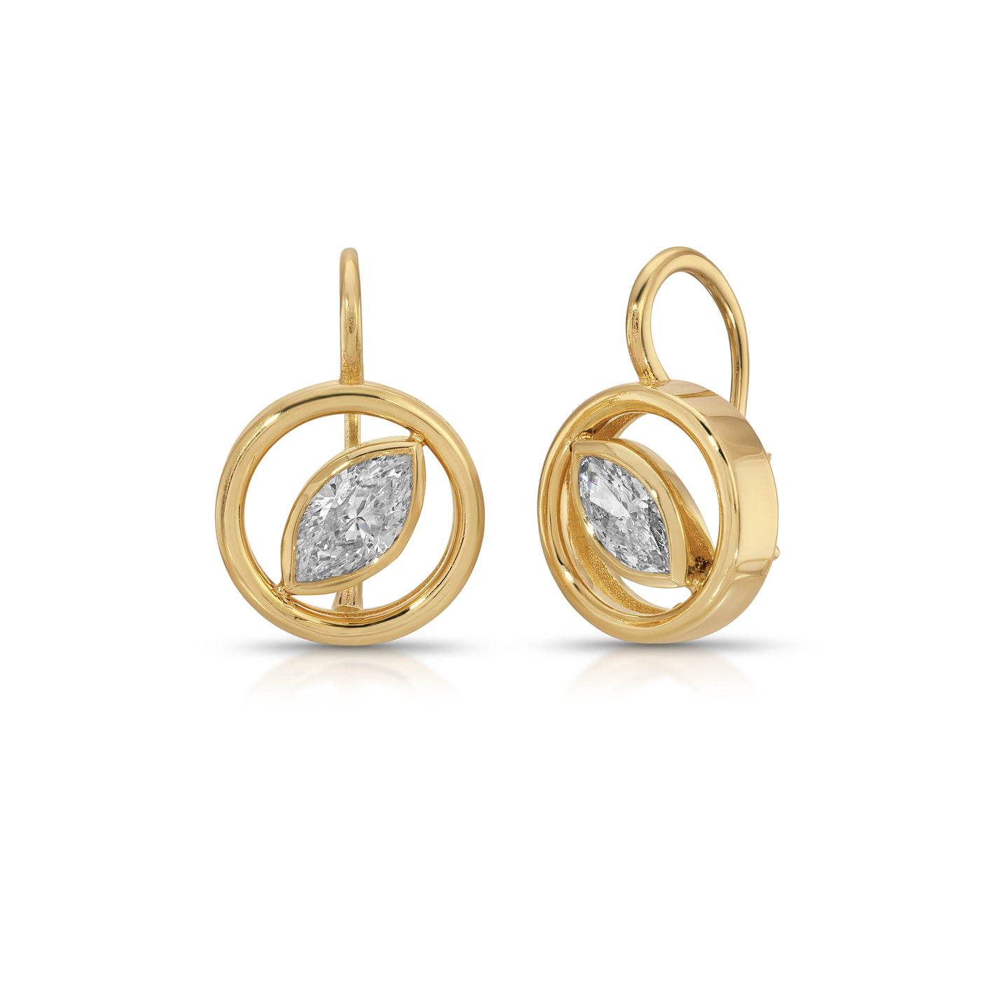 Shadow Max Marquise Diamond Drop Earrings