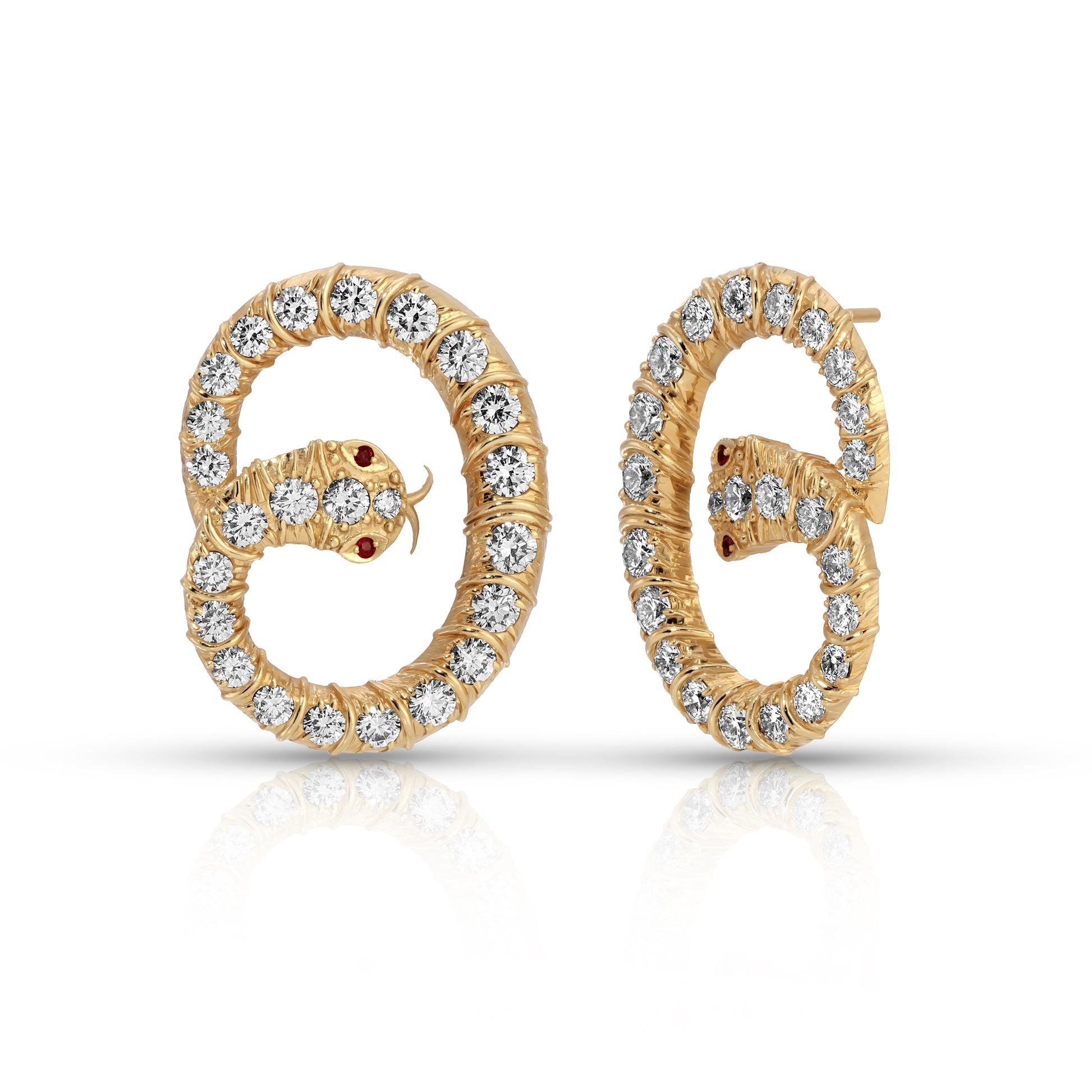Infinite Diamond Snake Earrings