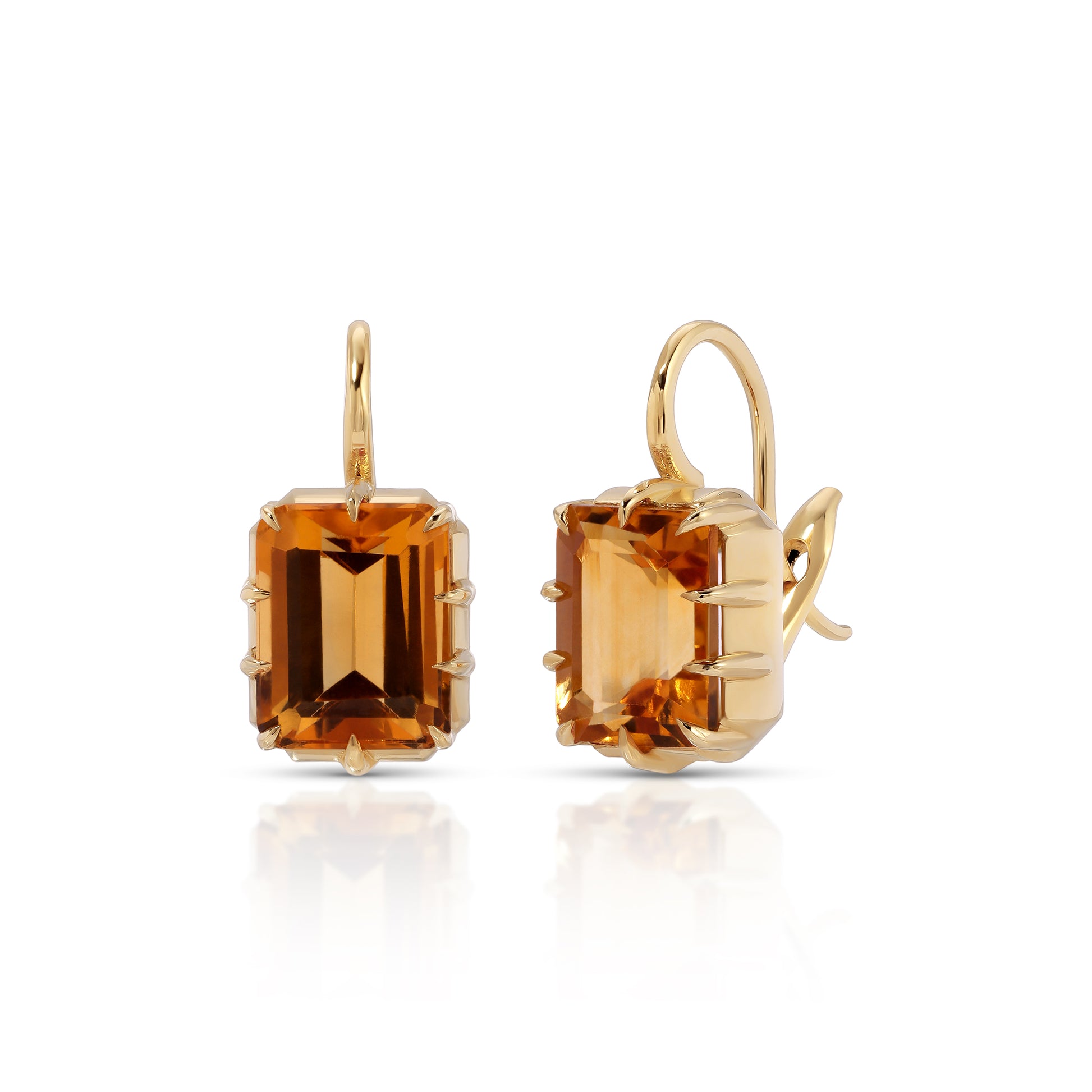 Citrine Victorian Drop Earrings