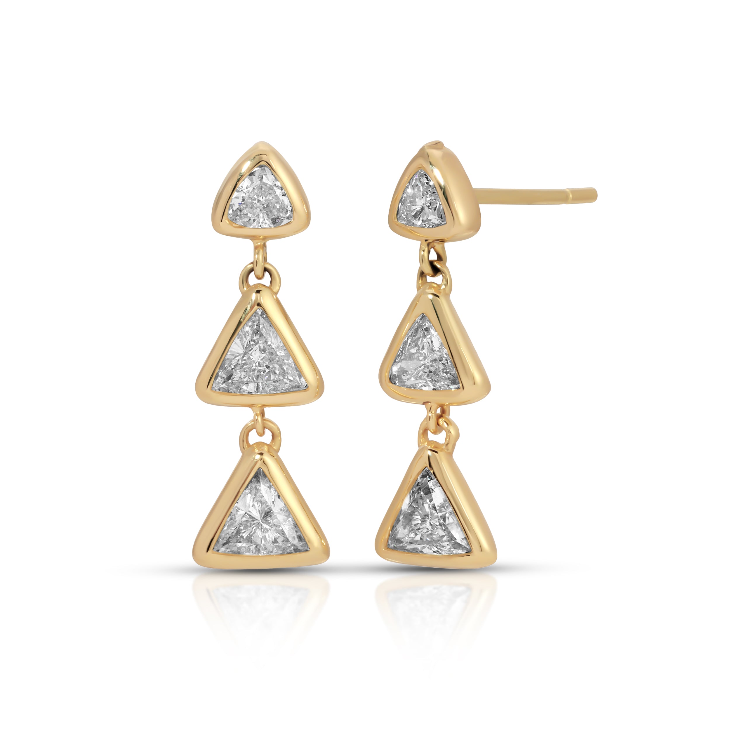 Trillion 3 Drop Earrings