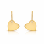 Flat Anchored Hearts on Diamond Huggies