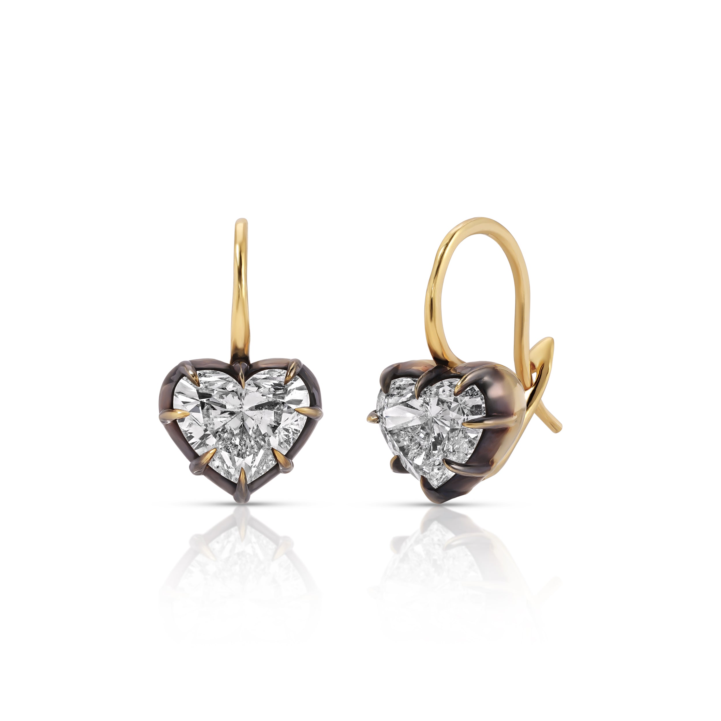 Diamond Candy Wrapper Heart Earrings
