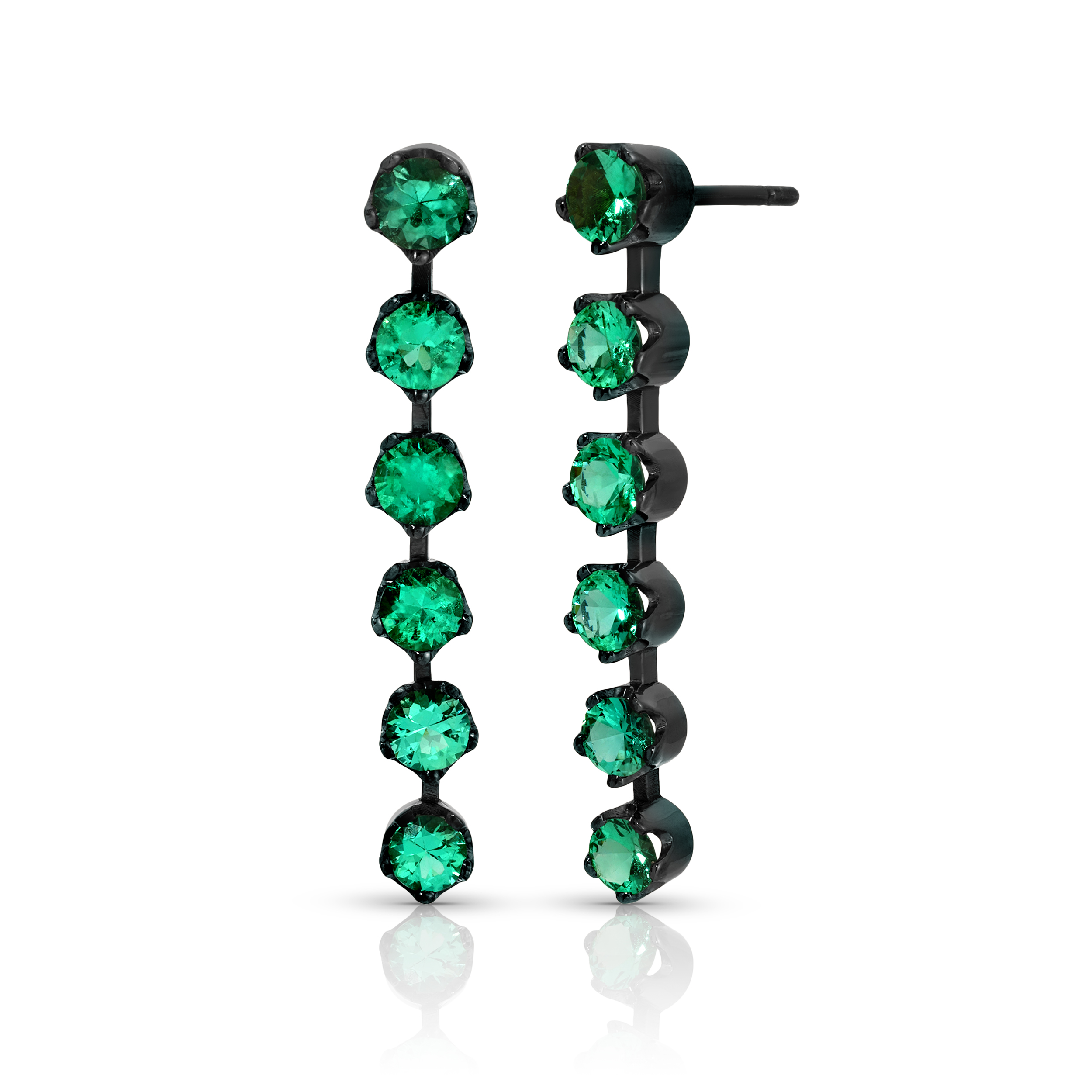 Emerald Victorian Fringe Earrings