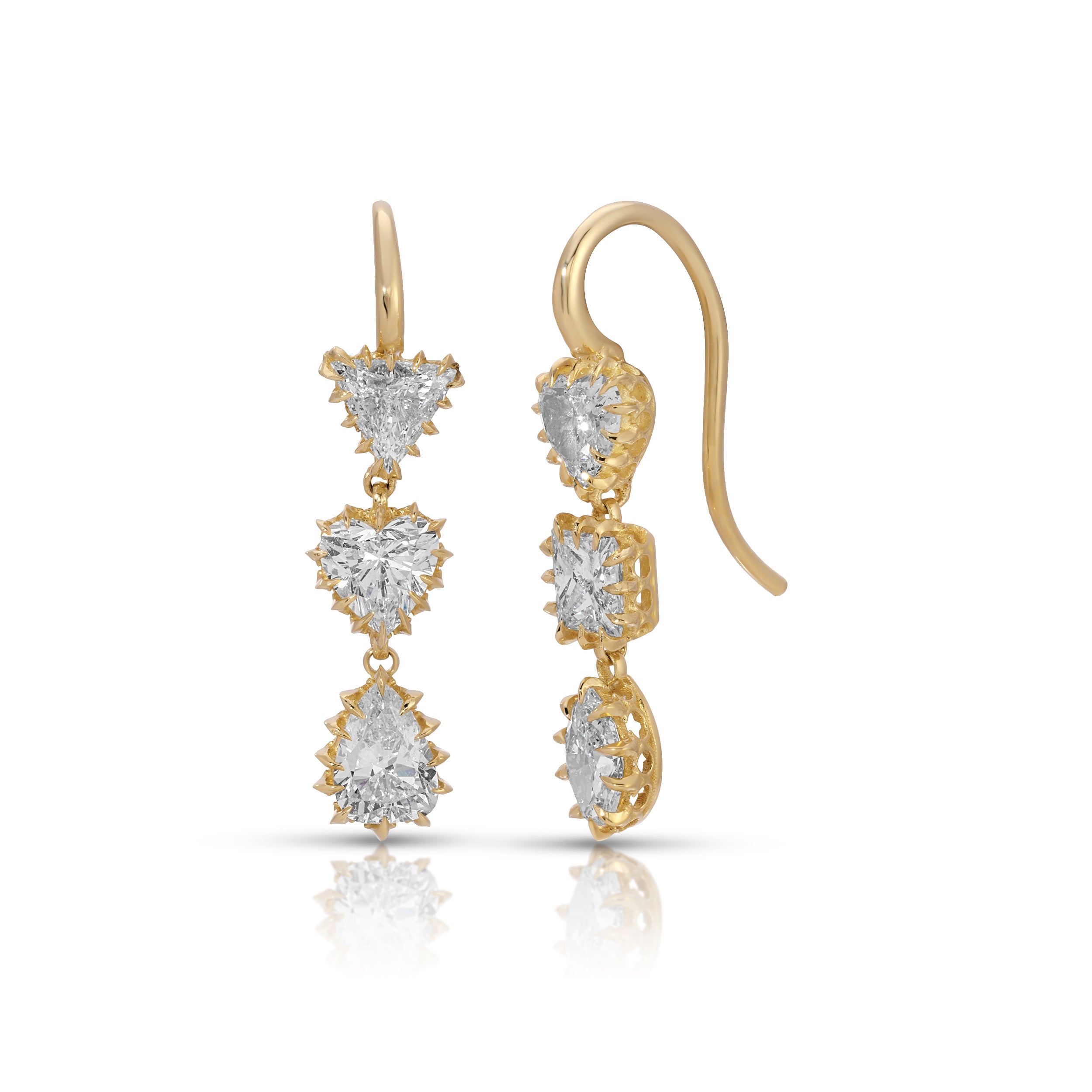 Mixed Shape Diamond Earrings