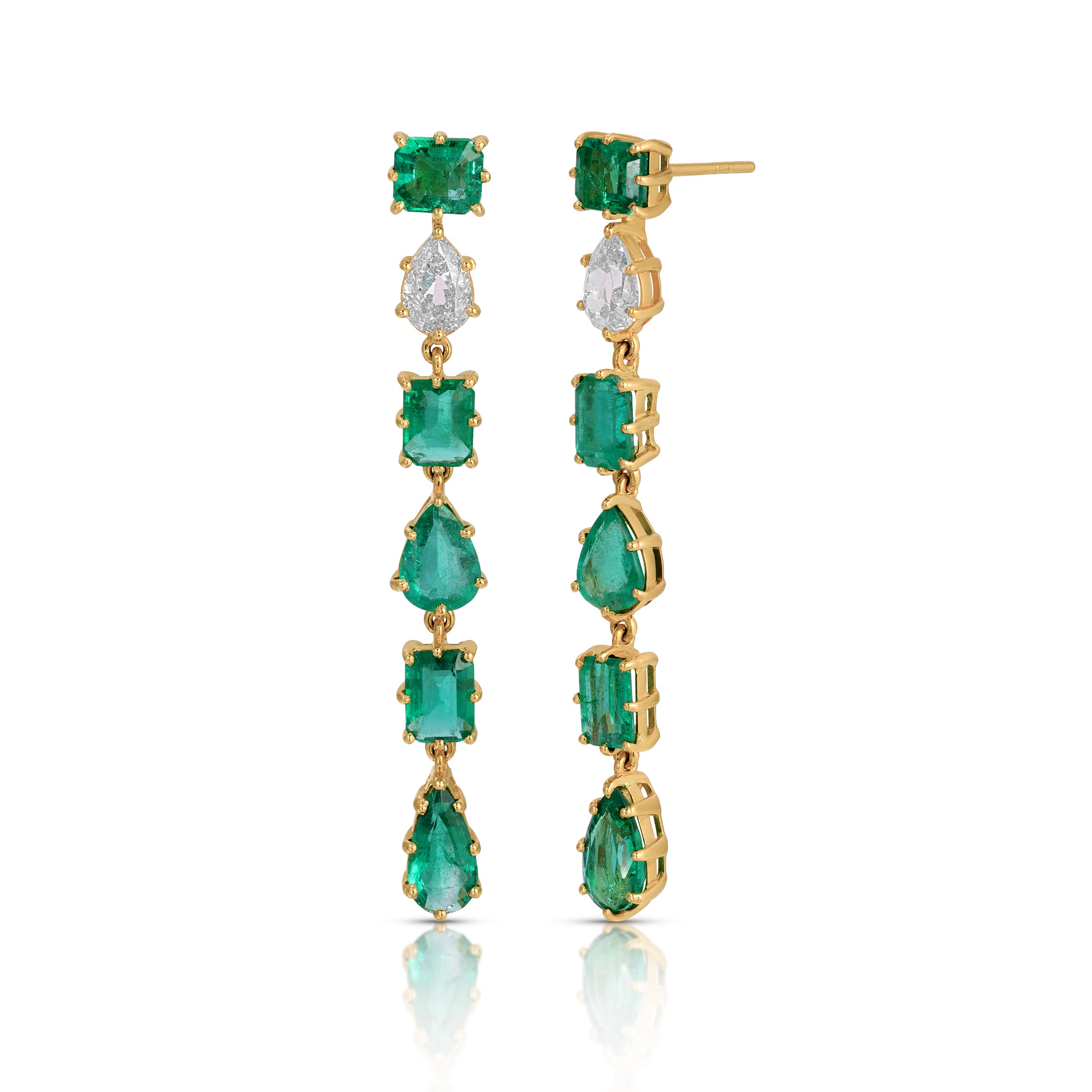 Jumbo Emerald Fringe Earrings