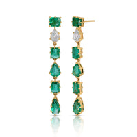 Jumbo Emerald Fringe Earrings