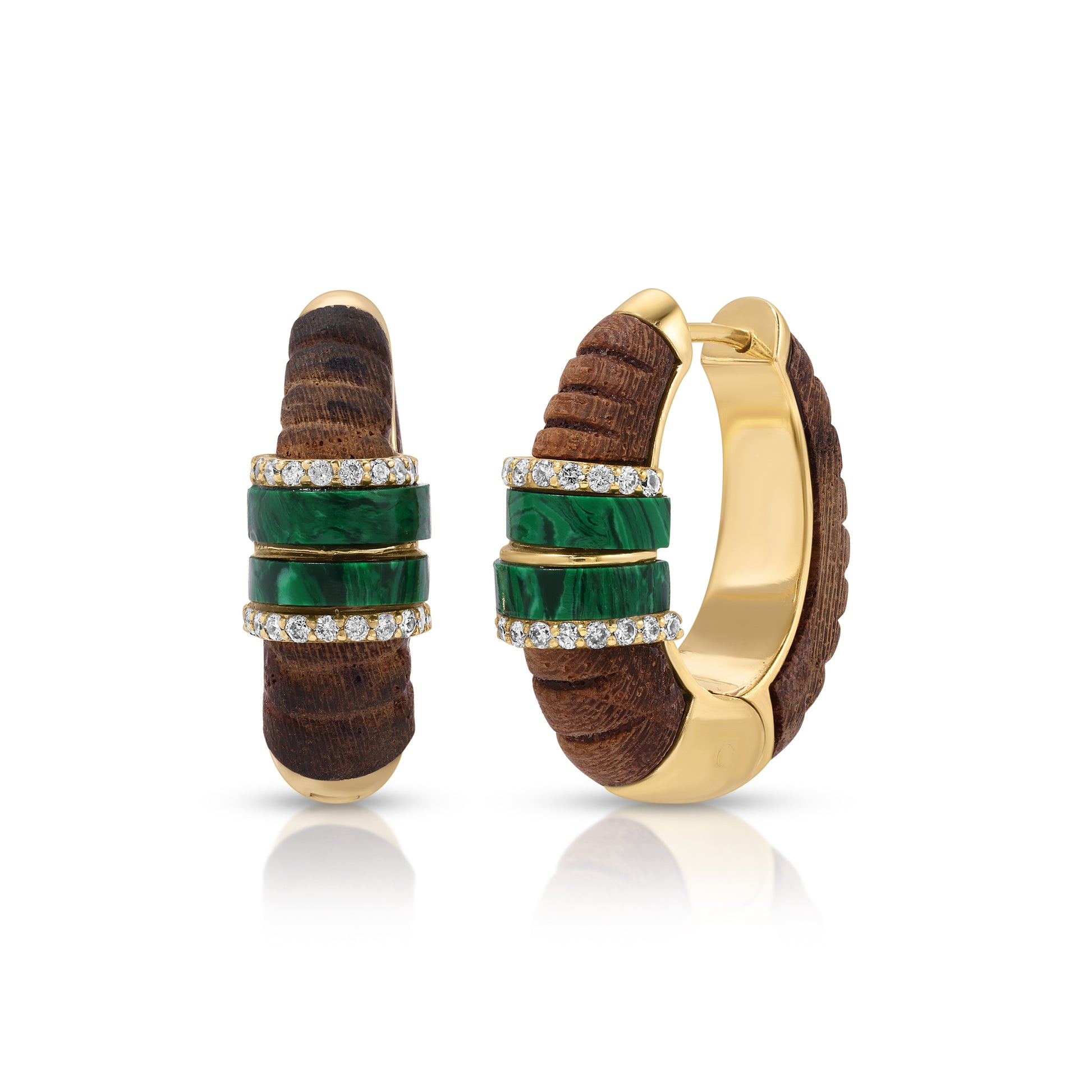 Magnolia Wood Hoops