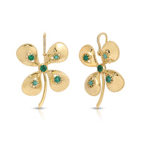 Emerald Clover Earrings