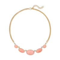Coral and Diamond Victorian Necklace