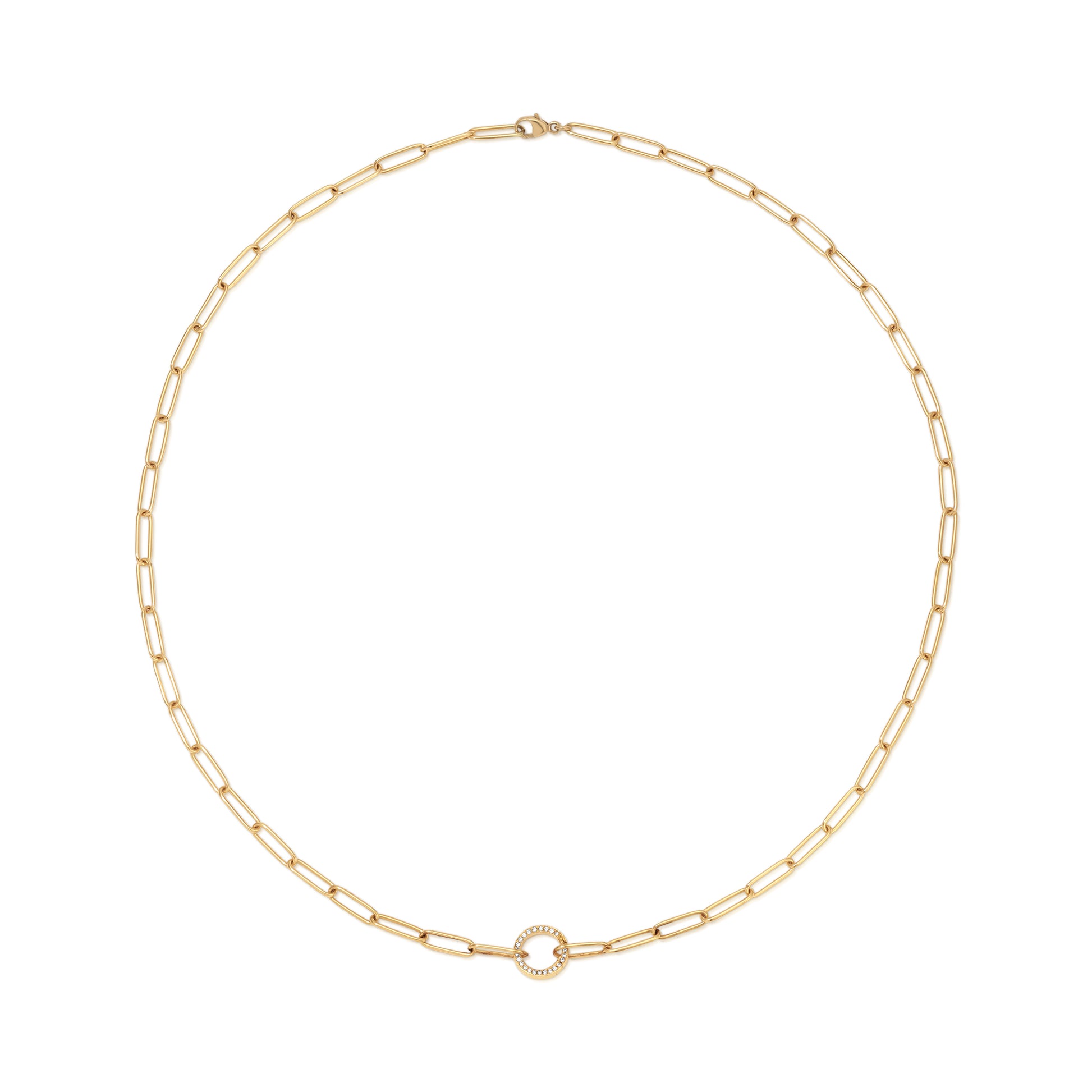 Mini Charm Chain with Diamond Clasp