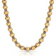 Gold Disco Ball Necklace with Blackened Diamond Rondells