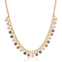 Blue Sapphire, Pink Sapphire, and Coral Confetti Fringe