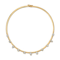 Bezel Multi Diamond Ridge Collar