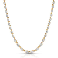 Marquise Diamond Delicate Riviere Necklace