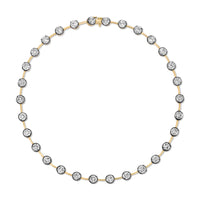 Blackened Diamond Bezel Bar Necklace