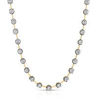Blackened Diamond Bezel Bar Necklace