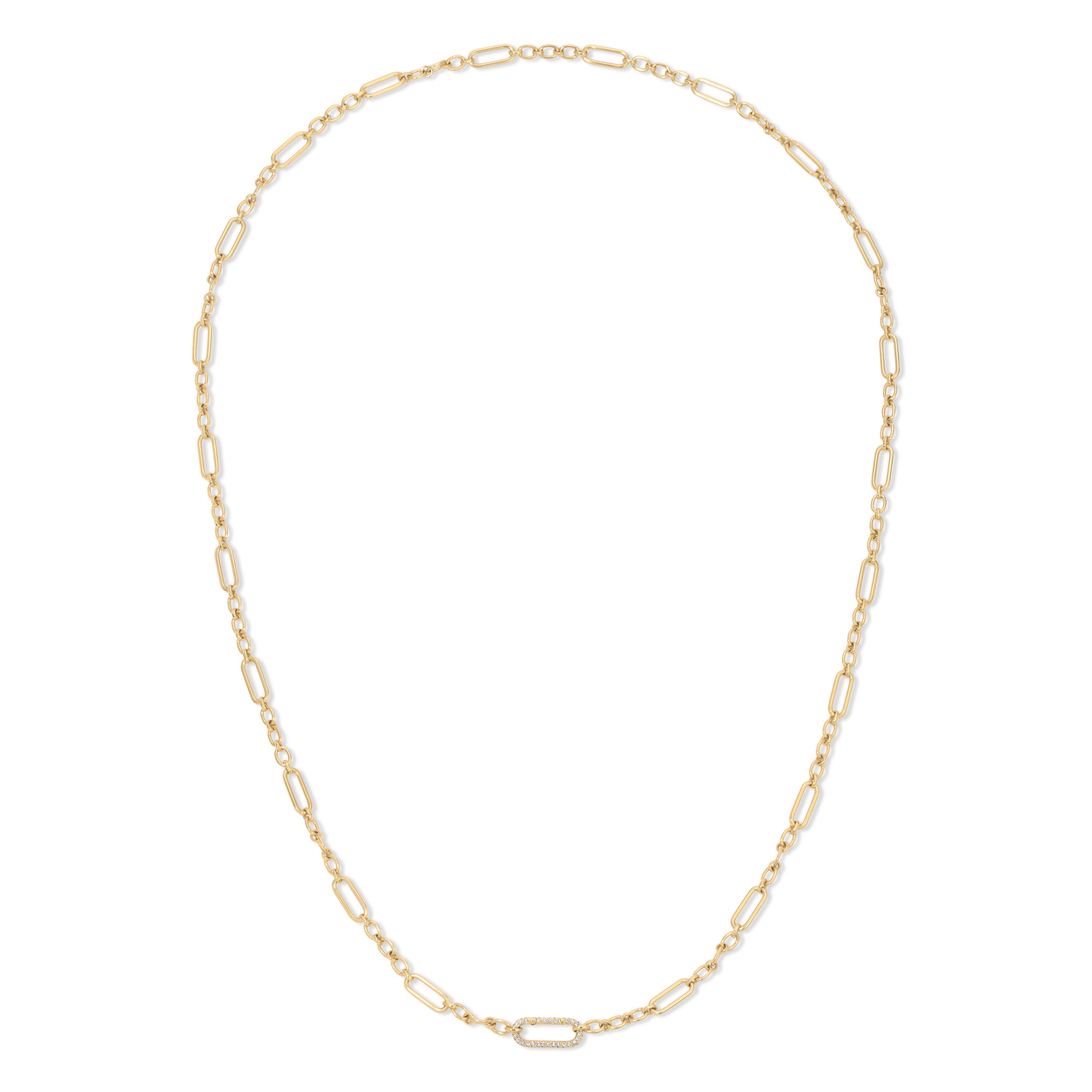 Rectangular Chain with Gold Clasp