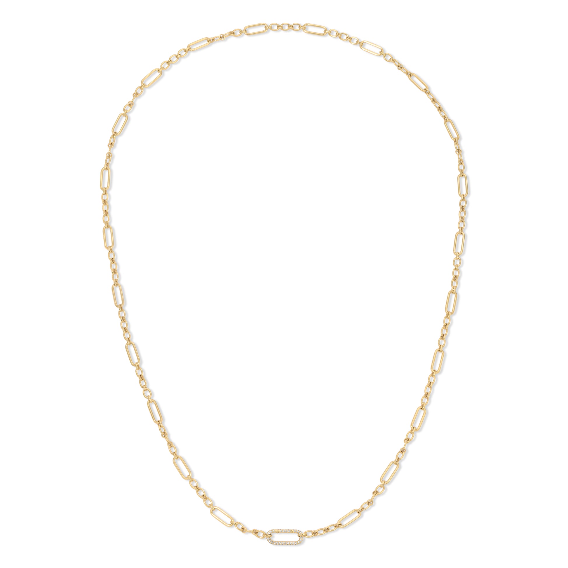 Rectangular Chain with Gold Clasp
