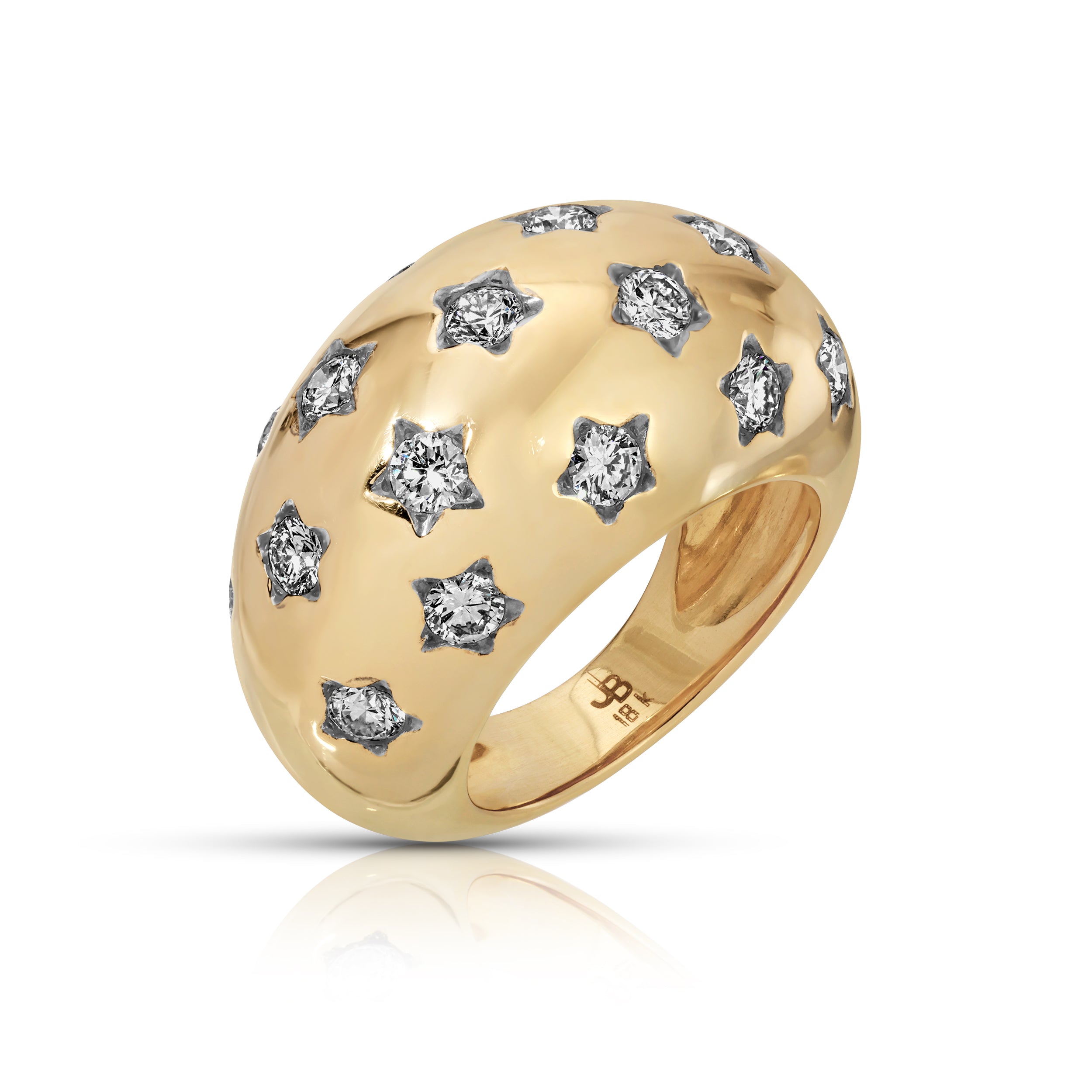 Puffed Stardust Dome Ring