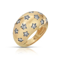 Puffed Stardust Dome Ring