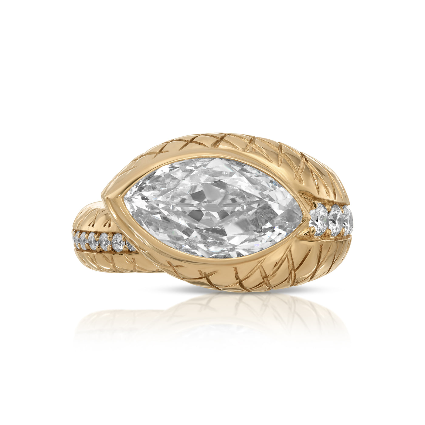 Snake Band with Marquis Diamond