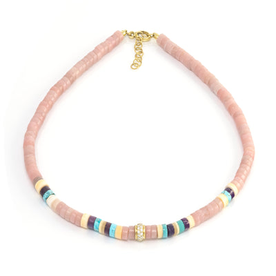 Multicolored Heishi Beaded Necklace