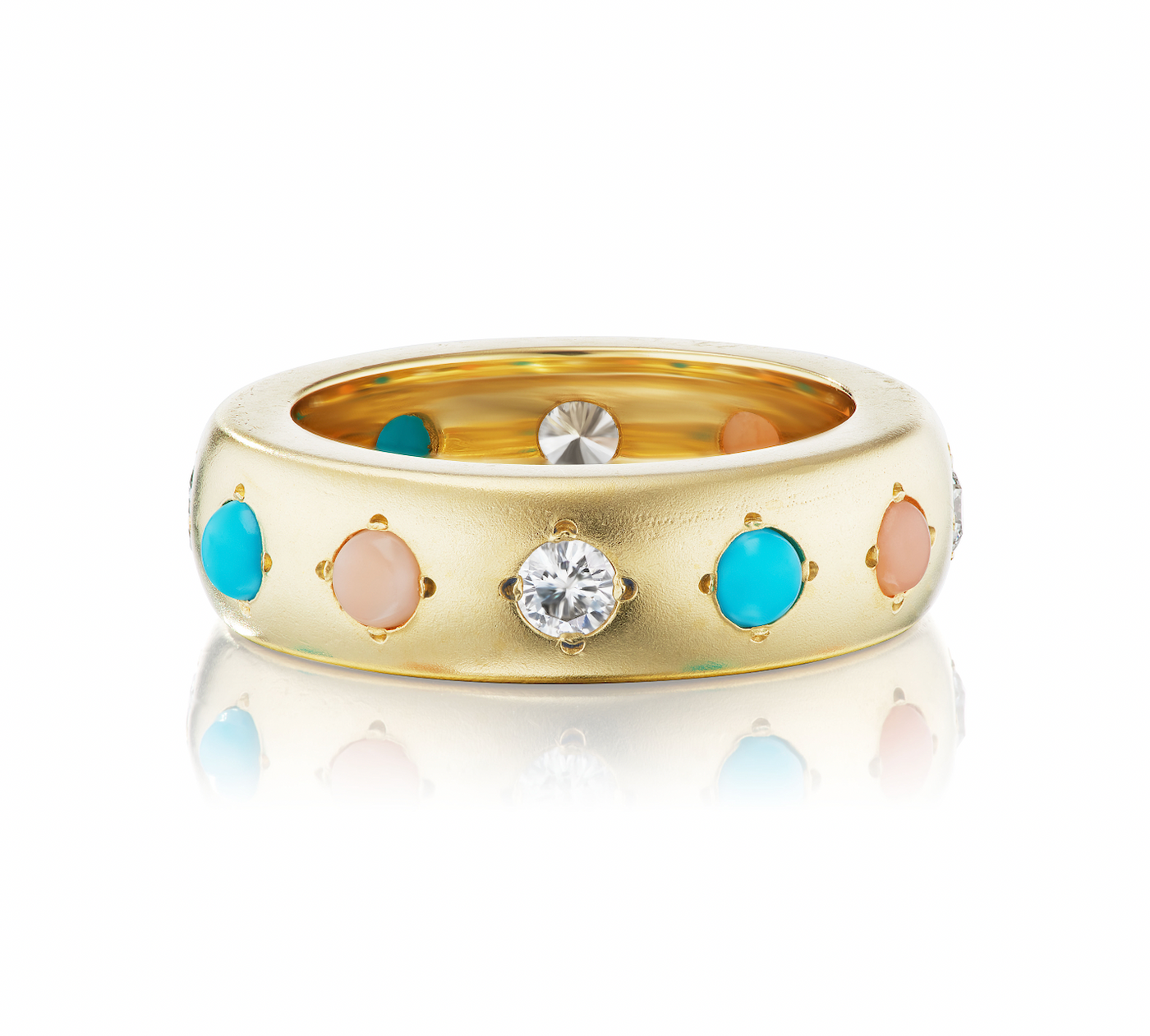 Turquoise, Coral and Diamond Gypsy Band
