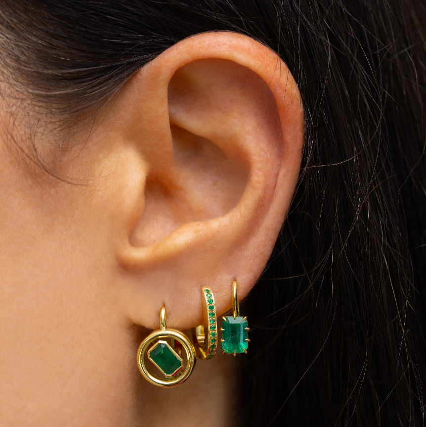 Shadow Max Emerald Drop Earrings