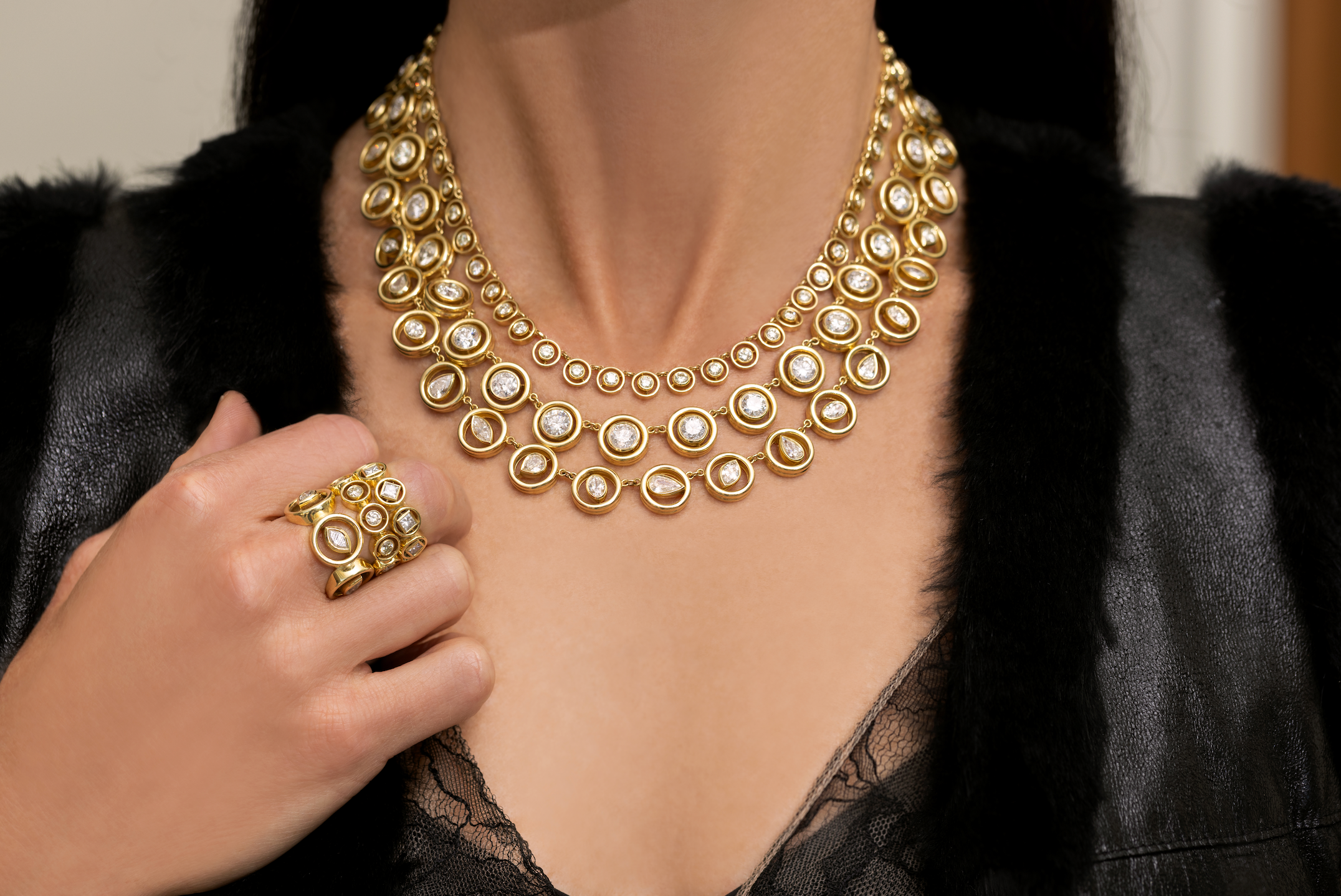 Shadow Max Mixed Diamond Necklace