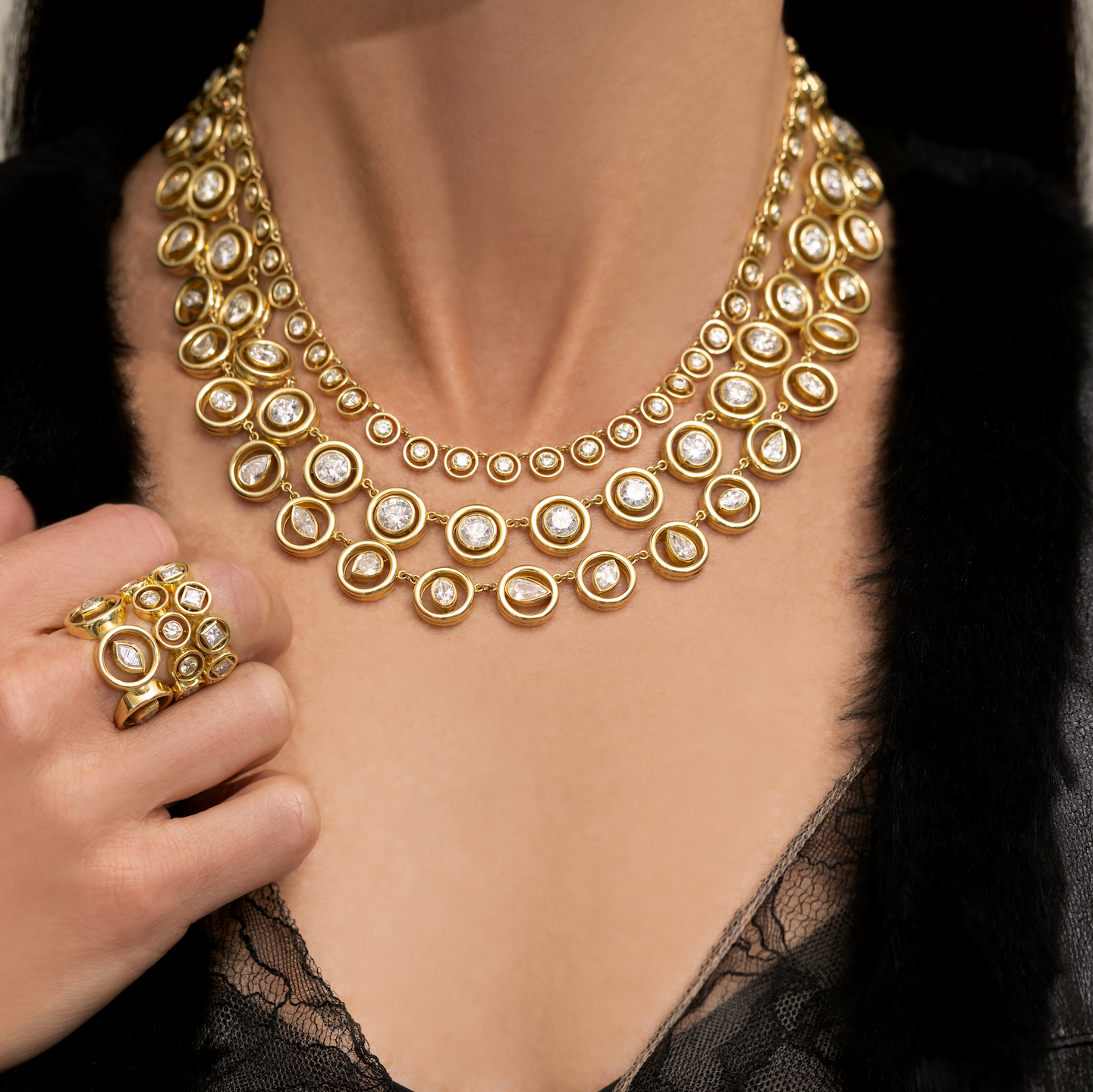 Shadow Diamond Necklace