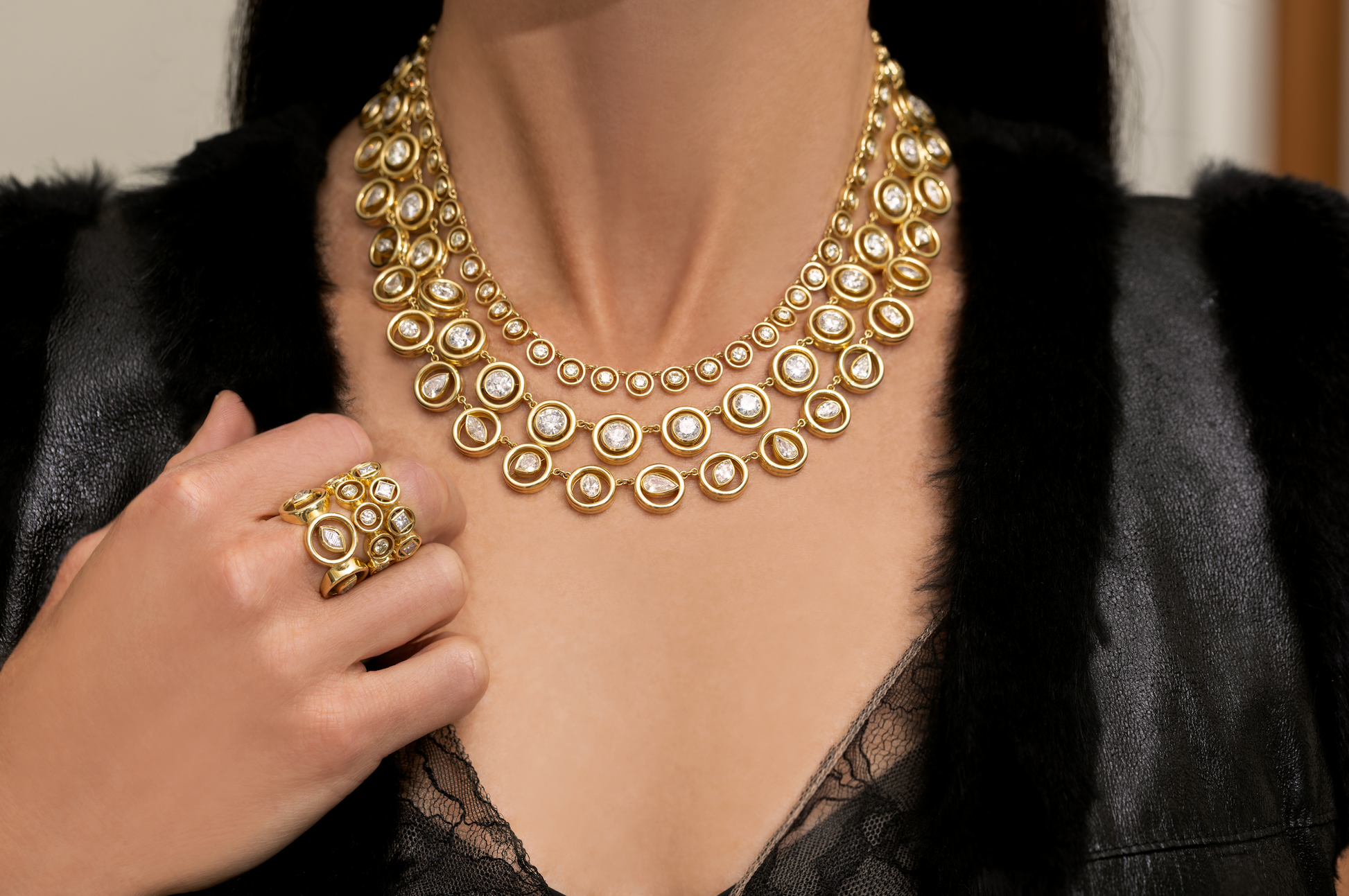 Shadow Diamond Necklace