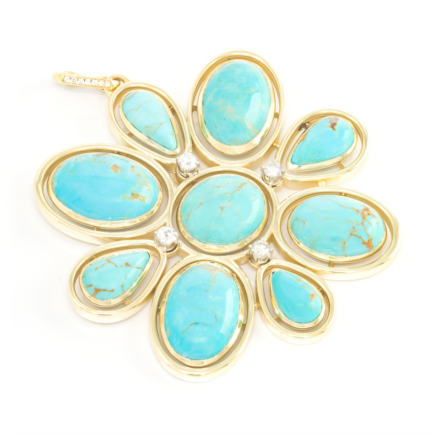 The Turquoise Squash Blossom Charm