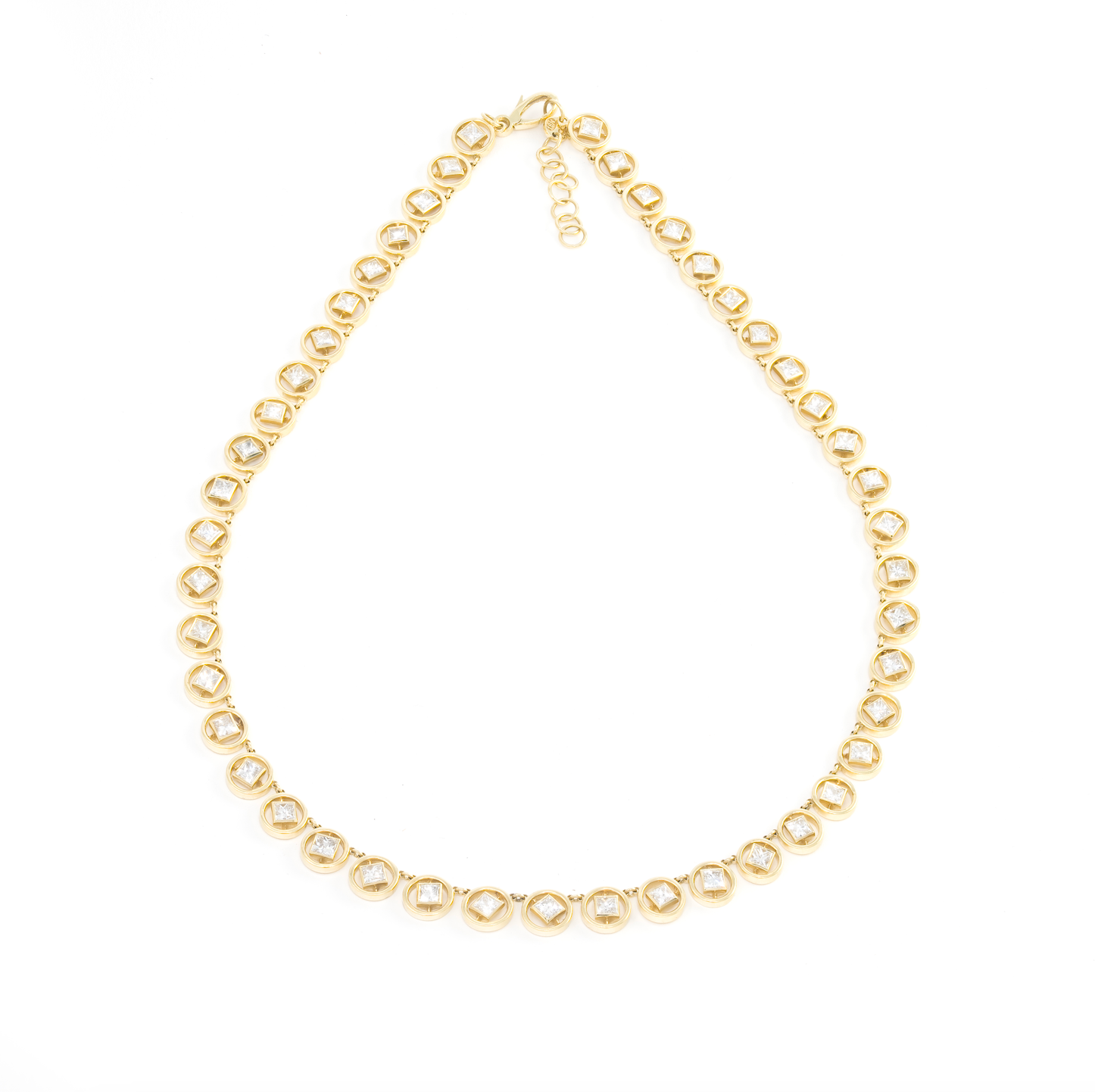Princess Cut Shadow Necklace