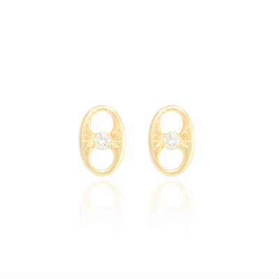 Diamond Nautical Link Studs