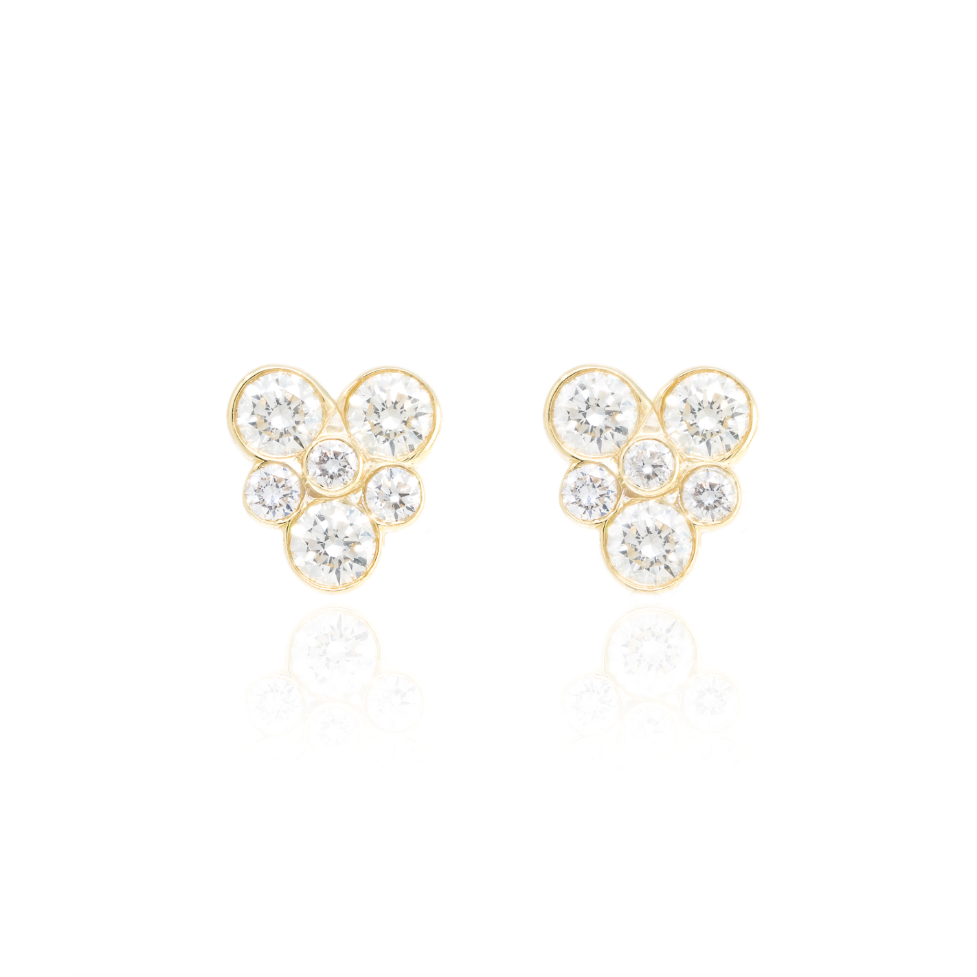 Diamond Flower Studs