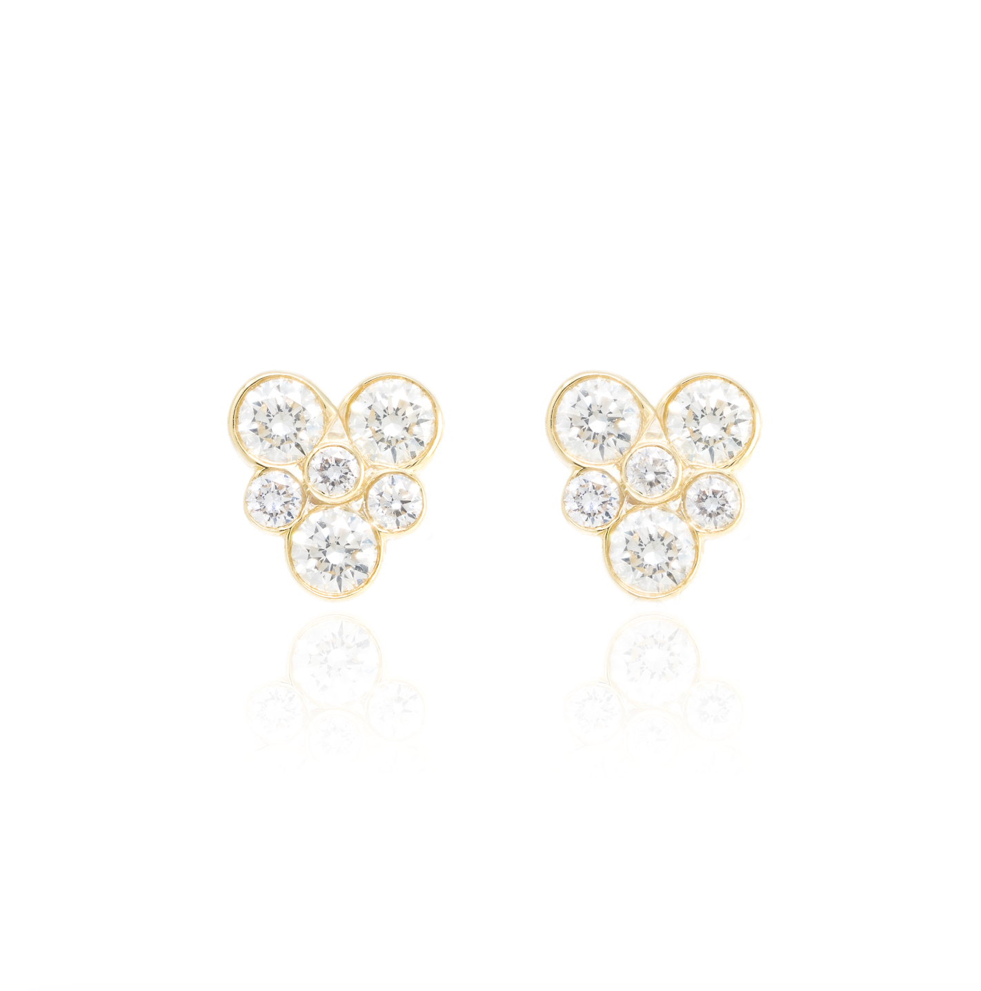 Diamond Flower Studs