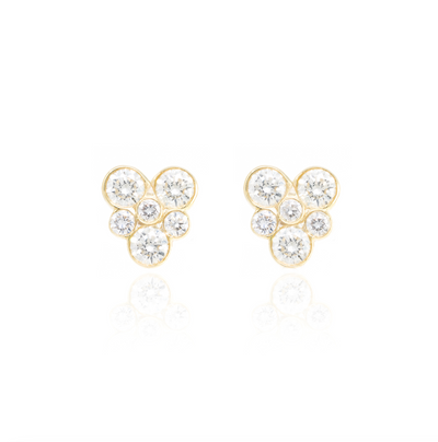 Diamond Flower Studs