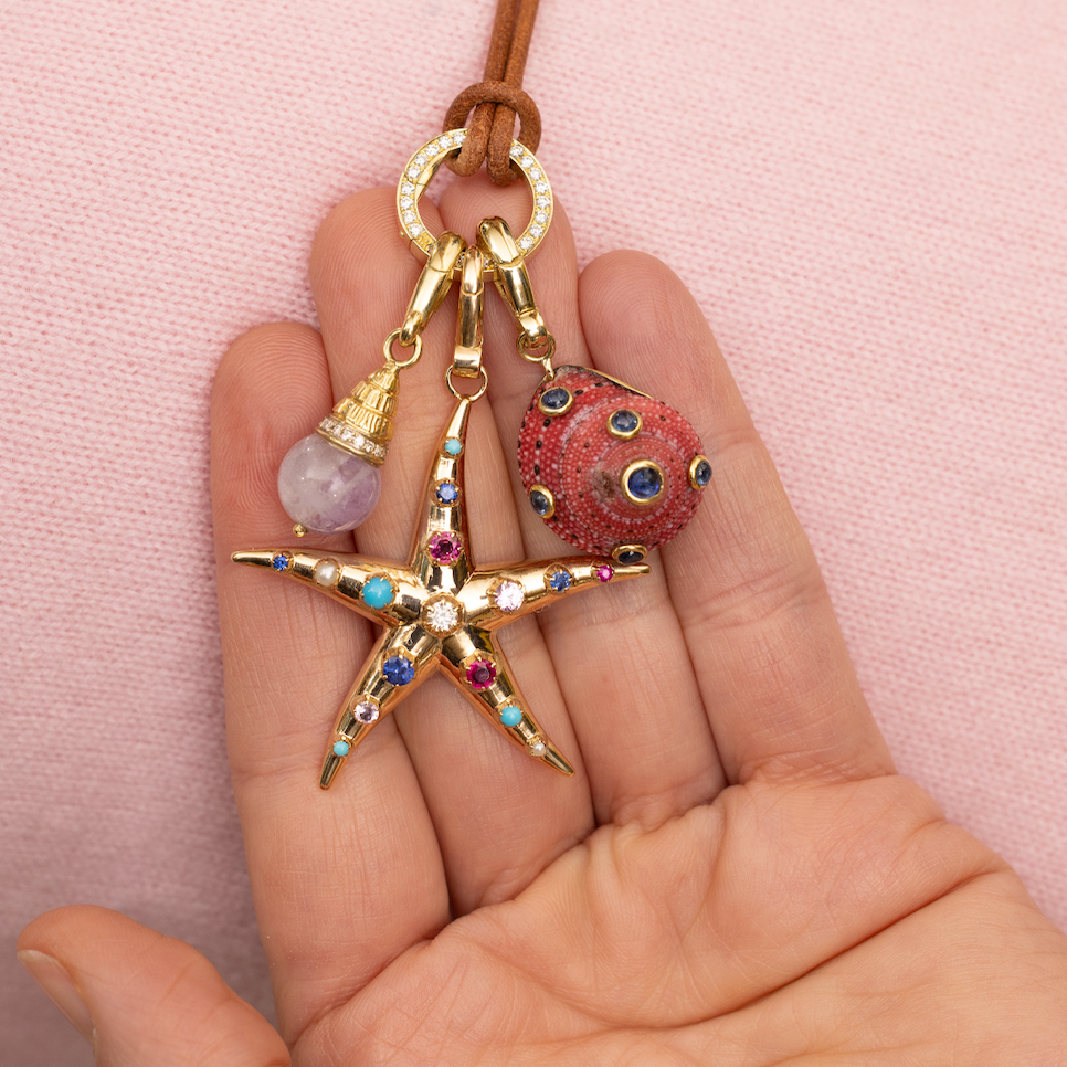 Multicolored Starfish Charm